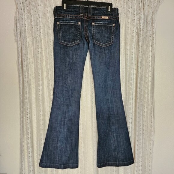 Frankie B Limited Edition Dark Wash Low Rise Bootcut Jeans Size 4 - Picture 2 of 9